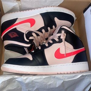Air Jordan 1 infrared coral and black